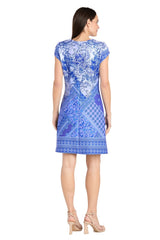 Short Fitted Cocktail Dress Mini R&M Richards 4061