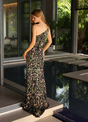 Primavera Couture 4131 Prom Floral Beaded Formal Long Dress