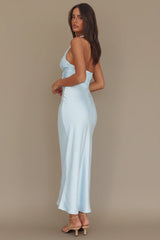 Elsa Halter Maxi Dress - Ice Blue