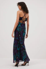 Misha Chita Georgette Maxi Dress - Water Color Floral