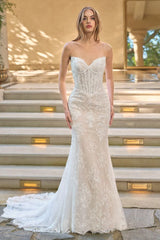 WL071 - Athena Lace Mermaid Gown With Bolero - Andrea & Leo