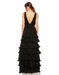 Long Formal Chiffon Prom Gown Chiffon Fabric Mac Duggal 49054