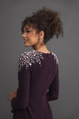 Long Sleeve Formal Dress Fitted Evening Mac Duggal 49897