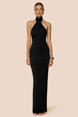 Nookie Crush Halter Gown - Black