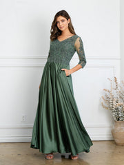 Eva Fashion 5286 Long Formal Mother of the Bride Lace Dress
