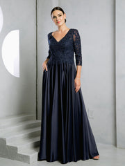 Eva Fashion 5286 Long Formal Mother of the Bride Lace Dress