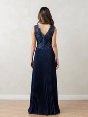 Eva Fashion 5297 Long Two Piece Mother of the Bride Pleated Dress