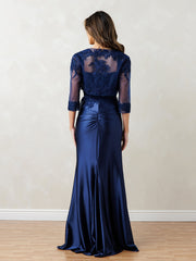 Eva Fashion 5298 Long Evening Formal Floral Lace Dress