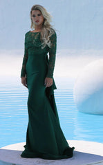 Jessica Angel 544 Long Sleeve Lace Formal Fitted Evening Dress