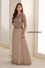 Cameron Blake 114657SL Mother of the Bride Long Formal A Line Dress