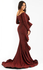 Jessica Angel 598 Formal Long Fitted Ruffle Prom Dress
