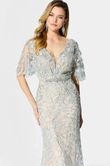 Ivonne D ID905SLV Mermaid Long Formal Mother of the Bride Dress