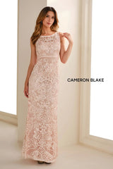 Cameron Blake 115604 A Line Beaded Formal Long Evening Gown