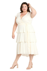 Plus Size Tiered Dress High Low Cocktail R&M Richards 6677W
