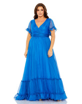 Tiered Long Plus Size Formal Dress Tiered Long Formal Plus Size Mac Duggal 68430