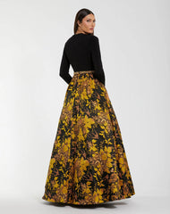 Long Floral Dress Pleated Formal Mother of the Bride Mac Duggal 69000