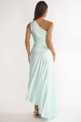Blaine Maxi Dress - Ice Blue Satin Slip Dress