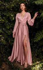 LaDivine 7475 Formal Long Sleeve Dress Evening Gown