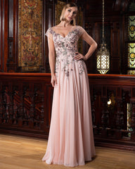 Alexander by Daymor 758 A Line Long Floral Formal Evening Dress