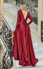 Jessica Angel 796 Long Sleeve Formal A Line Evening Dress