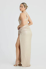 Aphrodite Gown - Champagne Metallic