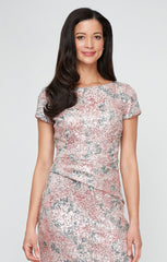 Alex Evenings 8196990 Long Formal Printed Sequin Dress