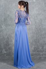 Cinderella Couture 8294M A Line Long Formal Sequin Dress