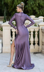 Jessica Angel 834 Slit Formal Long Sleeve Evening Dress