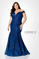 Ivonne D 122D66 Long Mermaid Lace Mother of the Bride Formal Dress