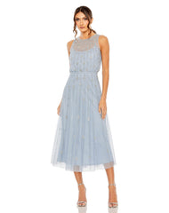 Beaded Cocktail Midi Dress Beaded Midi Mac Duggal 9222