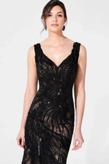 Ivonne D 220D36 Beaded Long Formal Fitted Evening Dress