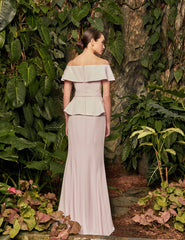 Alexander by Daymor 950 Formal Long Belted Peplum Evening Dress