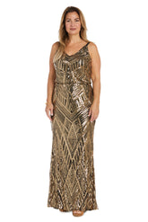 Sequins Formal Dress Long R&M Richards 9739