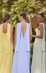 EFFIE GOWN - A-LINE CHIFFON DRESS WITH SCARF