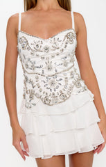 Kiara Mini Dress ~ Crystal Embellishment