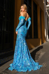Nox Anabel D1269 Sequin Long Prom Mermaid Gown