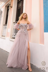 Nox Anabel NXE1453 A Line Long Prom Formal Gown