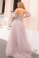 Nox Anabel NXE1453 A Line Long Prom Formal Gown