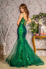 Long Formal Glitter Prom Dress