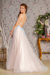 Glitter Sequin A Line Long Formal Prom Dress