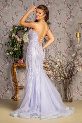 Metallic Formal Evening Prom Dress