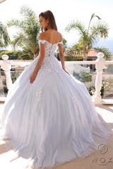 Nox Anabel H1352 Long Formal Glitter Prom Ball Gown