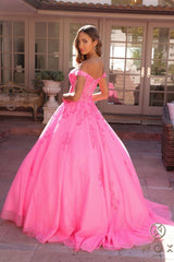 Nox Anabel H1352 Long Formal Glitter Prom Ball Gown