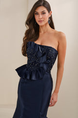 Ivonne D ID1401 Long Mermaid Formal Beaded Applique Dress
