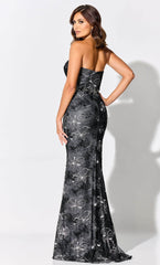 Ivonne D ID301 Long Fitted Formal Beaded Evening Gown