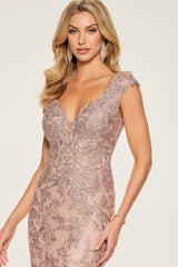 Ivonne D ID809 Long Formal Floral Lace Mermaid Evening Dress