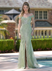 Colors J131 Long Off Shoulder Formal Prom Gown