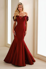 Montage M3101 Long Formal Mermaid 3D Floral Evening Dress