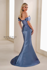 Montage M3106MKD Long Formal Pleated Mermaid Evening Gown