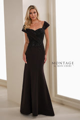 Montage M3108 Long Formal Sequin Lace Evening Dress